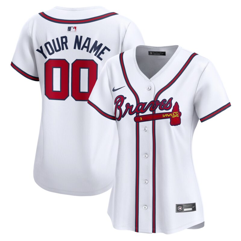 Atlanta Braves Nike Women's Home Limited Custom Jersey - White
