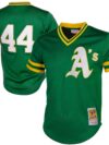 Reggie Jackson Oakland Athletics Mitchell & Ness Cooperstown Mesh Batting Practice Jersey - Green