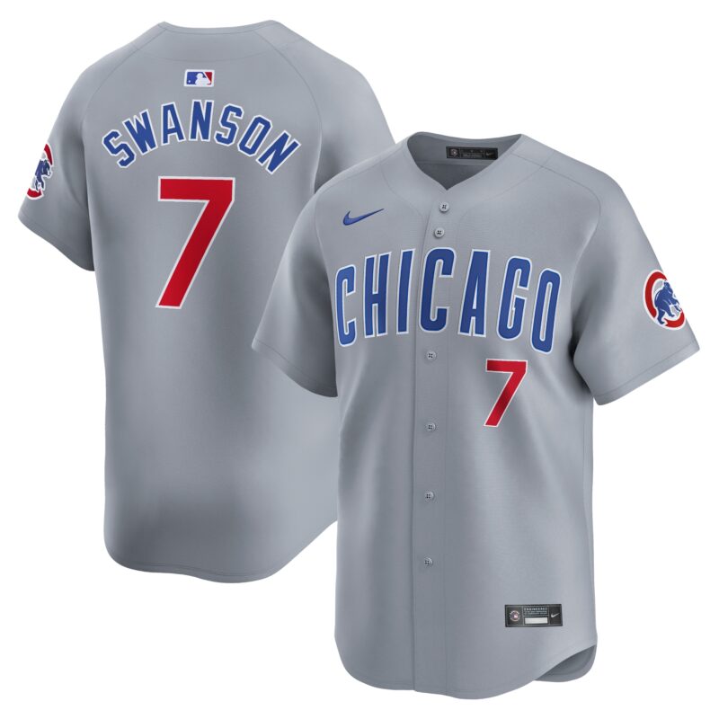 Dansby Swanson Chicago Cubs Nike Road Limited Player Jersey?? Gray