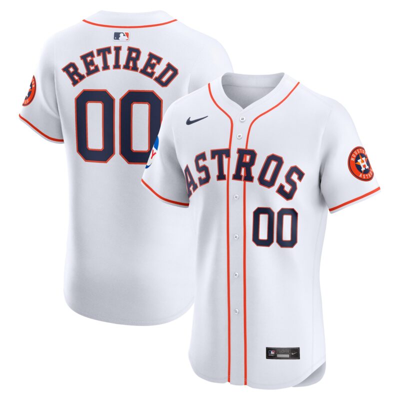 Houston Astros Nike Home Elite Pick-A-Player Retired Roster Patch Jersey - White
