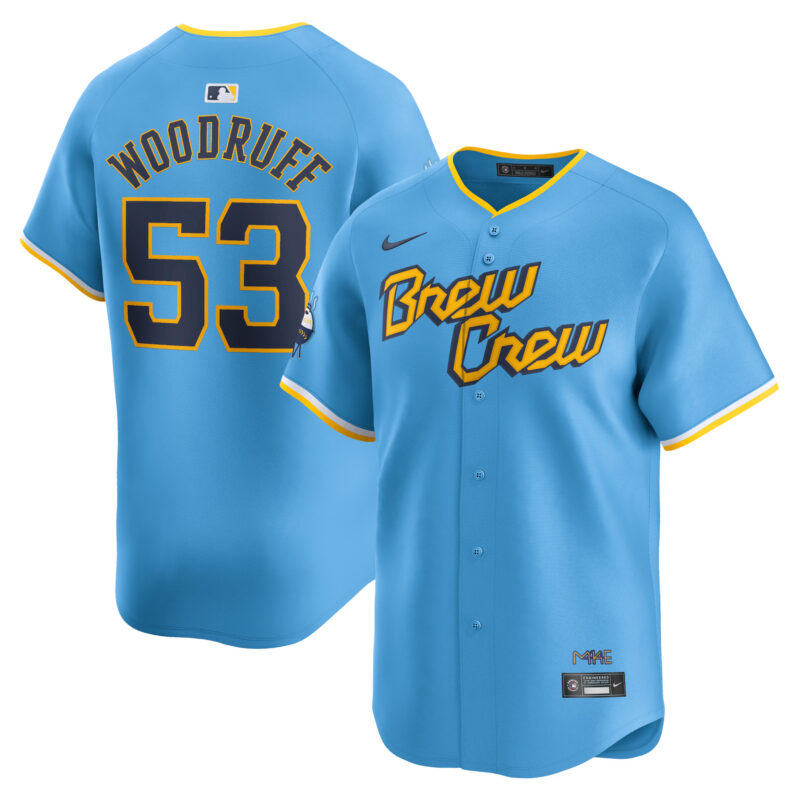 Brandon Woodruff Milwaukee Brewers Nike City Connect Limited Player Jersey - Powder Blue