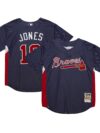 Chipper Jones Atlanta Braves Mitchell & Ness Cooperstown Collection 2007 Batting Practice Jersey - Navy