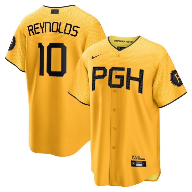 Bryan Reynolds Pittsburgh Pirates Nike City Connect Replica Player Jersey - Gold