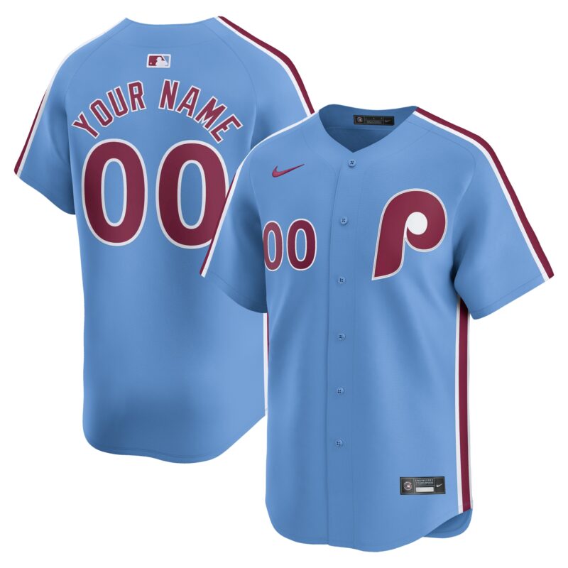 Philadelphia Phillies Nike Alternate Limited Custom Jersey?? Light Blue
