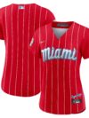 Miami Marlins Nike Women's City Connect Replica Team Jersey - Red