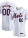 New York Mets Nike Home Elite Custom Jersey - White