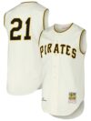 Roberto Clemente Pittsburgh Pirates Mitchell & Ness Cooperstown Collection 1960 Authentic Jersey - Cream