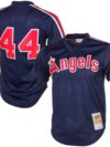Reggie Jackson California Angels Mitchell & Ness Cooperstown Mesh Batting Practice Jersey - Navy