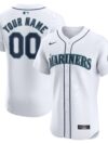 Seattle Mariners Nike Home Elite Custom Jersey - White