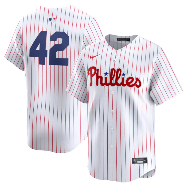 Philadelphia Phillies Nike 2024 Jackie Robinson Day Home Limited Jersey?? White