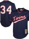 Kirby Puckett Minnesota Twins Mitchell & Ness 1985 Authentic Cooperstown Collection Mesh Batting Practice Jersey - Navy