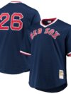 Wade Boggs Boston Red Sox Mitchell & Ness Big & Tall Cooperstown Collection Mesh Batting Practice Jersey - Navy