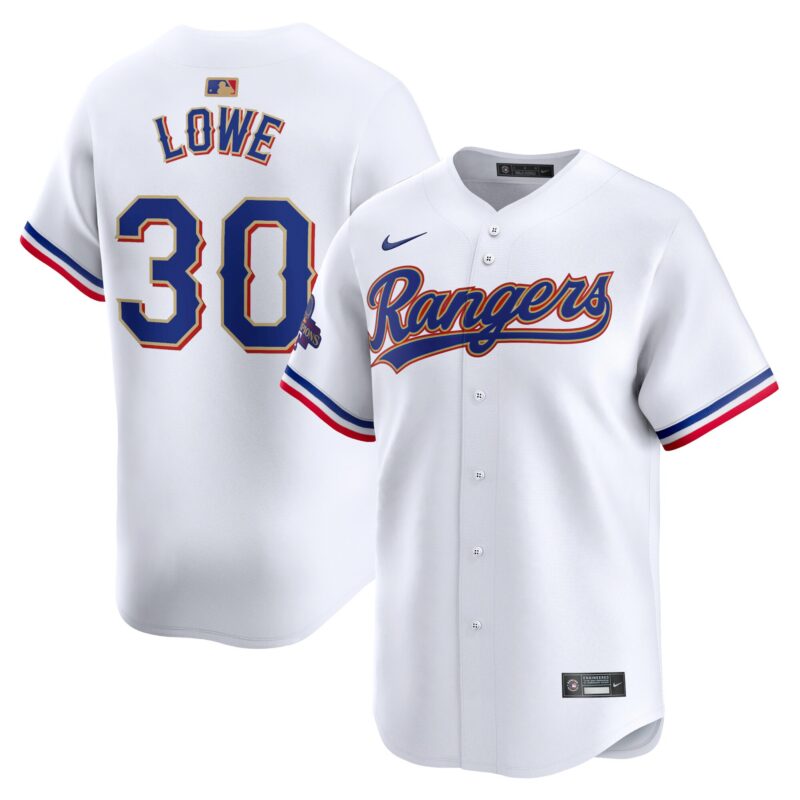 Nathaniel Lowe Texas Rangers Nike 2024 Gold Collection Limited Player Jersey?? White
