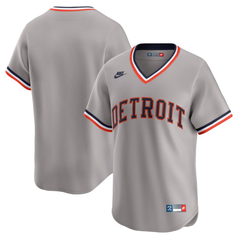 Detroit Tigers Nike Cooperstown Collection Limited Jersey - Gray