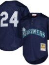 Ken Griffey Jr. Seattle Mariners Mitchell & Ness Youth Cooperstown Collection?Mesh Batting Practice Jersey - Navy