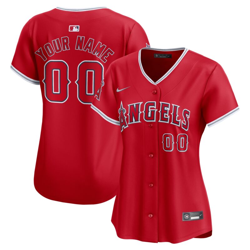 Los Angeles Angels Nike Women's Alternate Limited Custom Jersey?? Red