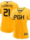 Roberto Clemente Pittsburgh Pirates Nike Women's City Connect Replica Player Jersey - Gold