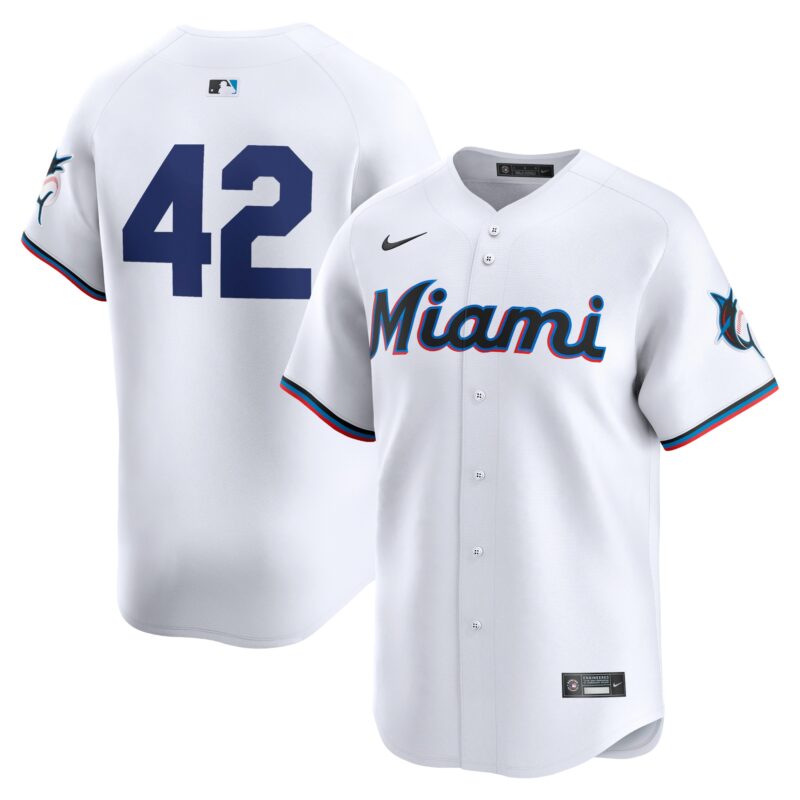 Miami Marlins Nike 2024 Jackie Robinson Day Home Limited Jersey?? White