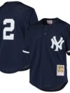 Derek Jeter New York Yankees Mitchell & Ness Youth Cooperstown Collection Mesh Batting Practice Jersey - Navy