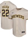 Christian Yelich Milwaukee Brewers Nike Youth Home Game Player Jersey - Cream