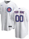 Chicago Cubs Nike Home Replica Custom Jersey - White