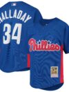 Roy Halladay Philadelphia Phillies Mitchell & Ness Youth Cooperstown Collection Mesh Batting Practice Jersey - Royal