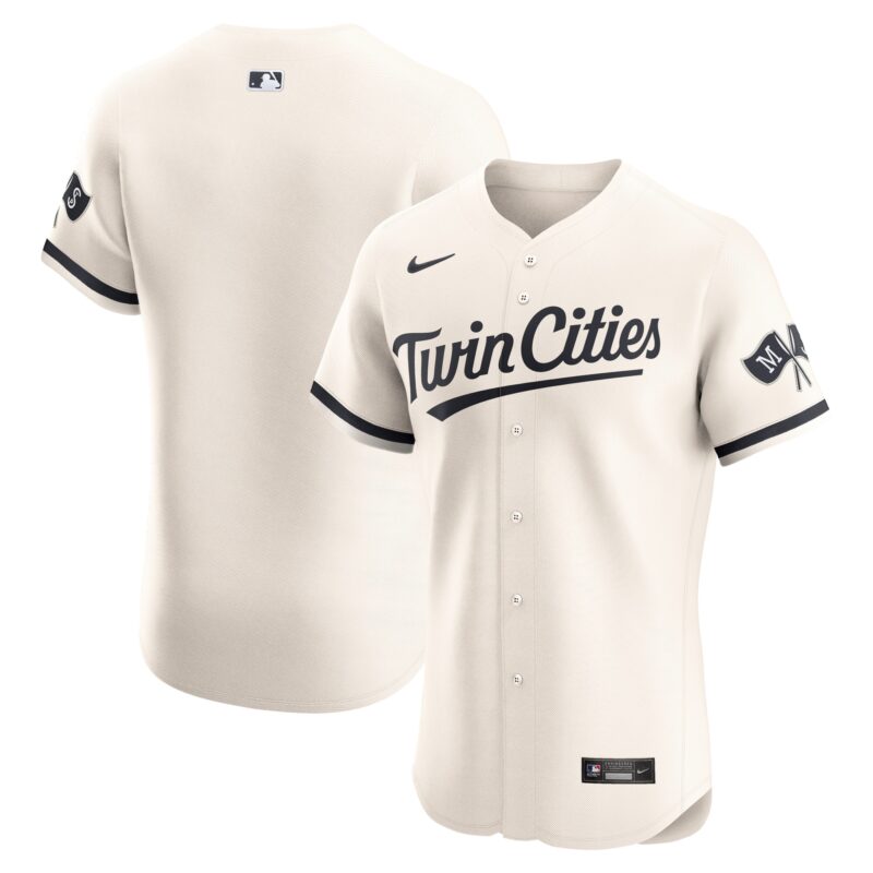 Minnesota Twins Nike Alternate Vapor Premier Elite Patch Jersey - Cream