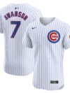 Dansby Swanson Chicago Cubs Nike Home Elite Player Jersey - White