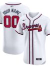 Atlanta Braves Nike Home Elite Custom Jersey - White
