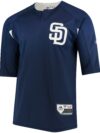 San Diego Padres Majestic Authentic Collection On-Field 3/4-Sleeve Batting Practice Jersey - Navy/White