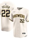 Christian Yelich Milwaukee Brewers Nike Home Limited Player Jersey - Cream