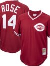 Pete Rose Cincinnati Reds Mitchell & Ness Cooperstown Collection Mesh Batting Practice Jersey - Red