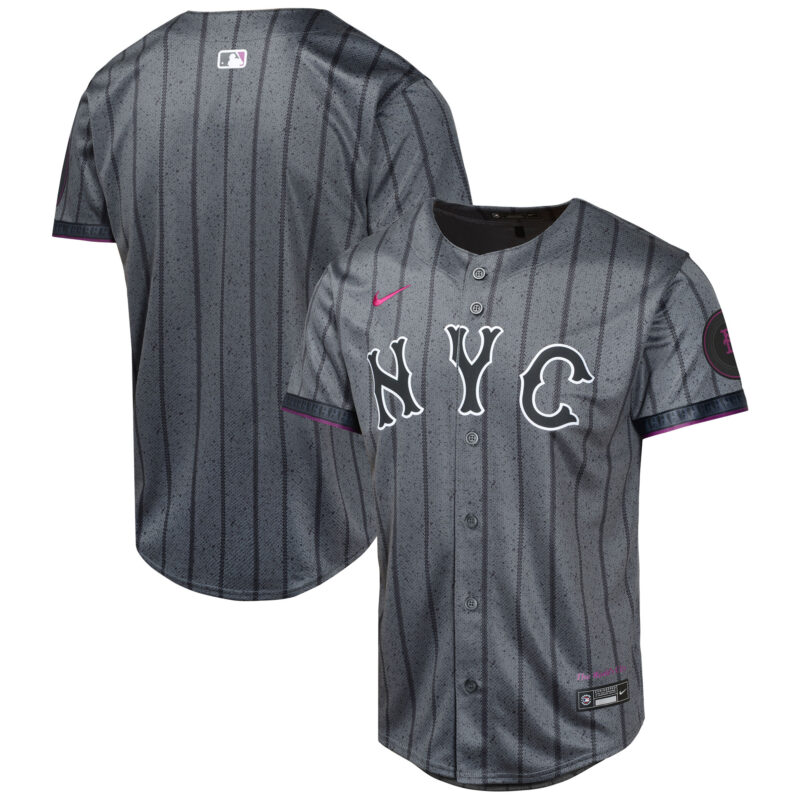 New York Mets Nike Youth 2024 City Connect Limited Jersey - Graphite