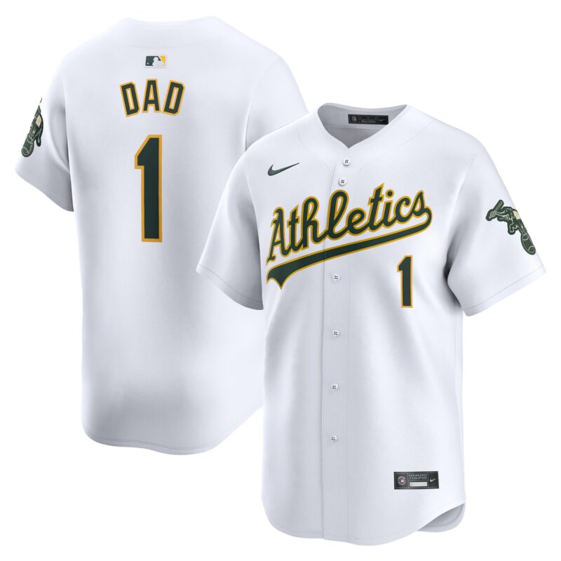 Oakland Athletics Nike #1 Dad Home Limited Jersey - White