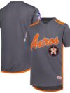 Houston Astros Stitches Youth Team V-Neck Jersey - Charcoal