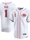 Cincinnati Reds Nike #1 Dad Home Limited Jersey - White