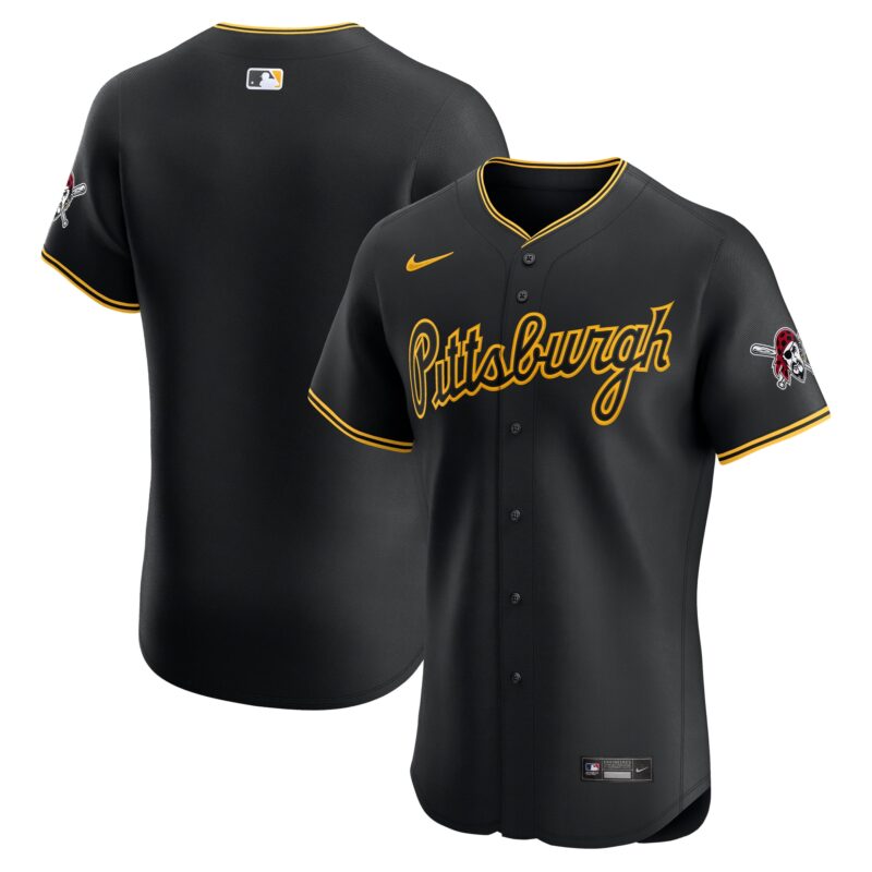 Pittsburgh Pirates Nike Alternate Vapor Premier Elite Patch Jersey - Black