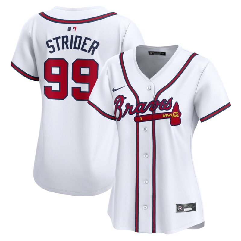 Spencer Strider Atlanta Braves Nike Women's Home Limited Player Jersey - White
