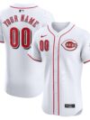 Cincinnati Reds Nike Home Elite Custom Patch Jersey - White