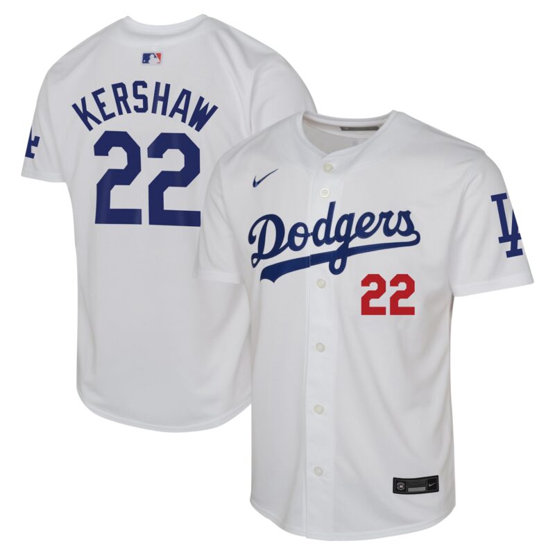 Clayton Kershaw Los Angeles Dodgers Nike Youth Home Limited Jersey?? White