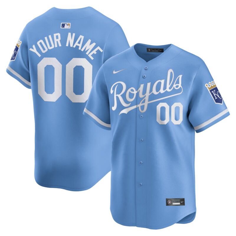 Kansas City Royals Nike Alternate Limited Custom Jersey?? Light Blue