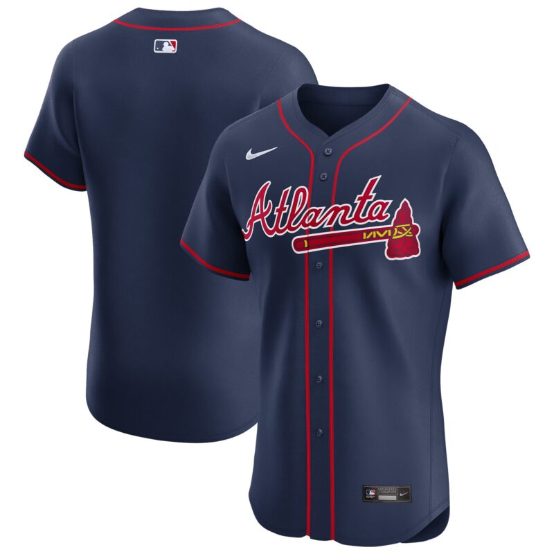 Atlanta Braves Nike Alternate Elite Jersey - Navy