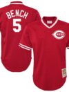 Johnny Bench Cincinnati Reds Mitchell & Ness Youth Cooperstown Collection?Mesh Batting Practice Jersey - Red