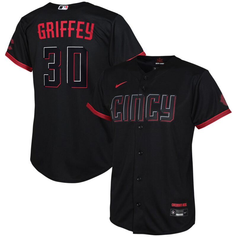 Ken Griffey Jr. Cincinnati Reds Nike Toddler City Connect Replica Player Jersey - Black