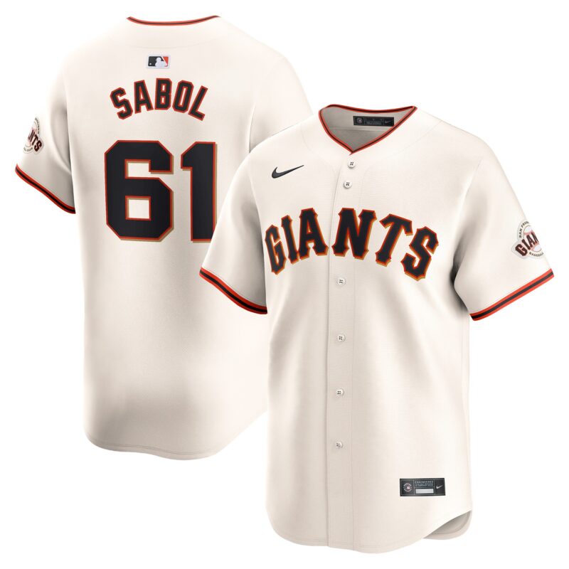 Blake Sabol San Francisco Giants Nike Home Limited Player Jersey - Cream