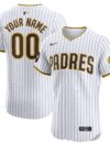 San Diego Padres Nike Home Elite Custom Patch Jersey - White