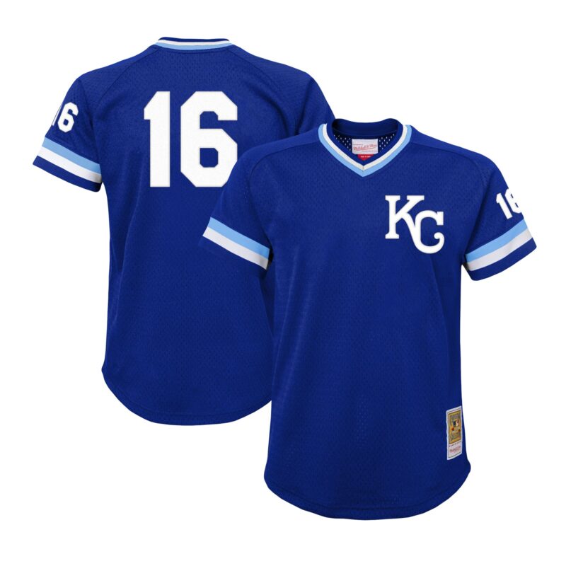 Bo Jackson Kansas City Royals Mitchell & Ness Youth Cooperstown Collection?Mesh Batting Practice Jersey - Royal