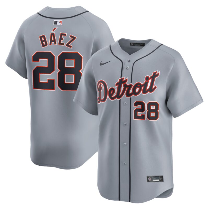 Javier Baez Detroit Tigers Nike Road Limited Player Jersey?? Gray