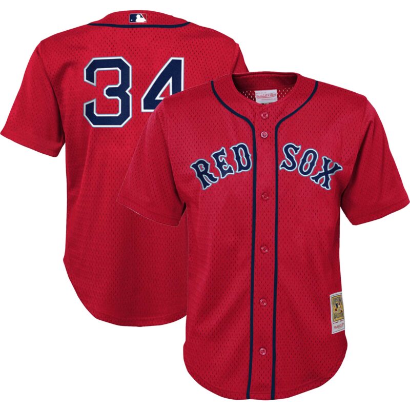 David Ortiz Boston Red Sox Mitchell & Ness Preschool Cooperstown Collection?Mesh Batting Practice Jersey - Red