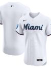 Miami Marlins Nike Home Elite Patch Jersey - White